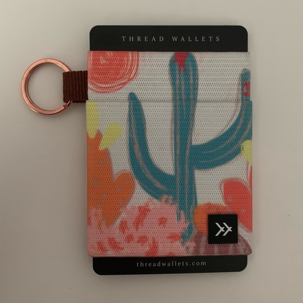 Elastic Wallet Arizona Cacti Pattern